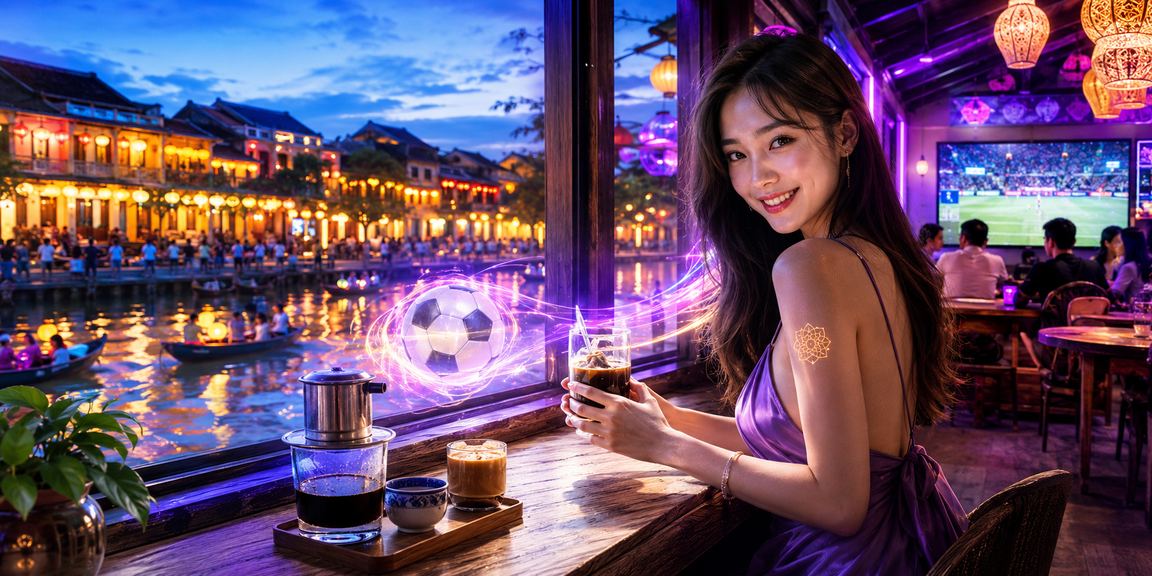 Người dùng xem xét điều khoản dịch vụ tại quán cà phê Hội An